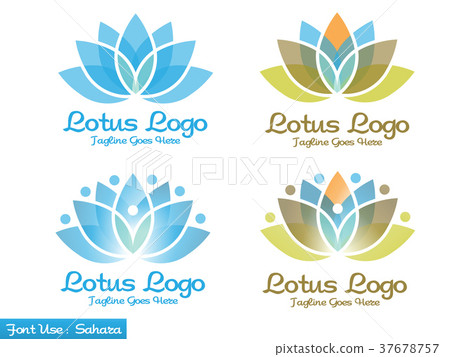 Elegant Lotus Flower Logo Stock Illustration 37678757 Pixta