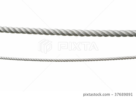 White rope isolated on white background. 37689891