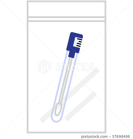 Test-tube cotton swab in a zipper bag 37698498