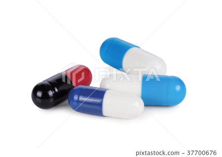 capsule pills isoated on white background capsule pills isoated on white background 37700676