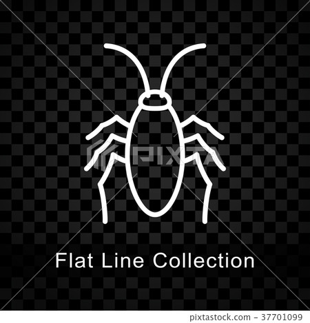 cockroach icon on checkered background 37701099