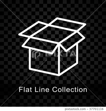 open box icon on checkered background 37701116