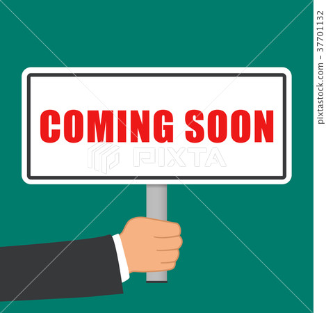 coming soon sign flat concept 37701132