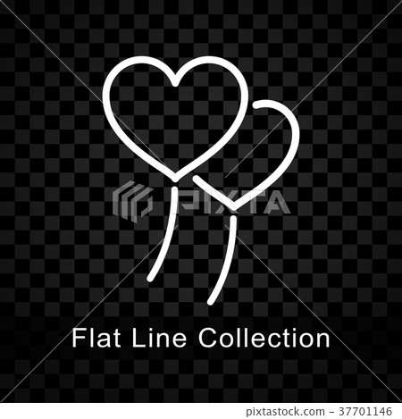 heart balloon icon on checkered background heart balloon icon on checkered background 37701146