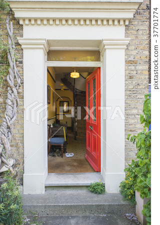 Entrance of a fashionable house in Europe 37701774