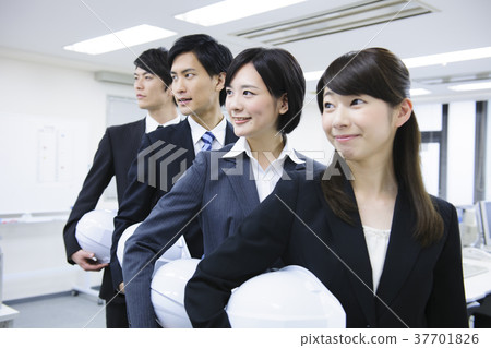 A businessman with a helmet A businessman with a helmet 37701826