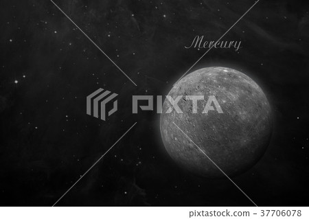 Planet Mercury. Space background. Planet Mercury. Space background. 37706078