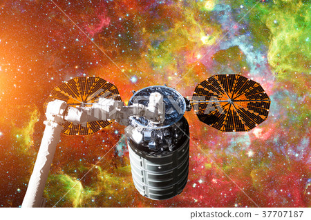 The Automated Transfer Vehicle over nebula. 37707187
