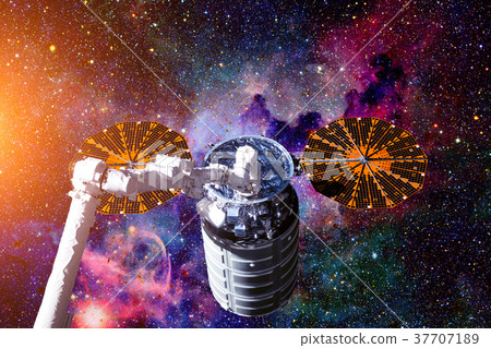The Cygnus spacecraft in open space. 37707189