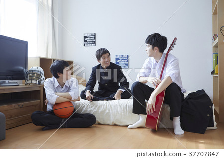 Students playing with friends in the room Students playing with friends in the room 37707847