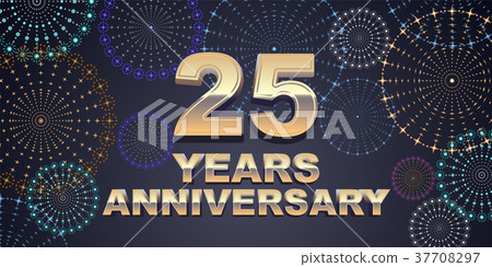 25 years anniversary vector icon, logo 37708297