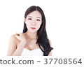 Young beautiful korea woman isolated on white. 37708564