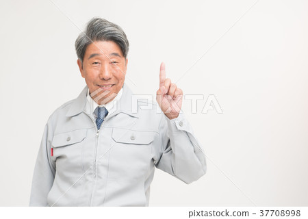 Senior man working clothes Senior man working clothes 37708998