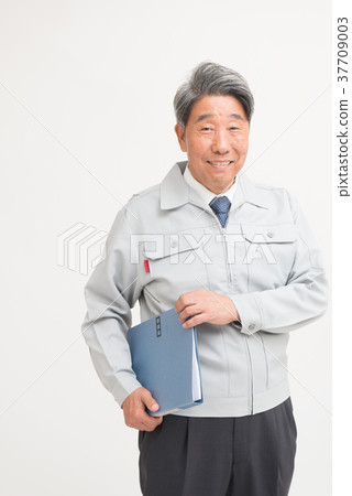 Senior man working clothes 37709003