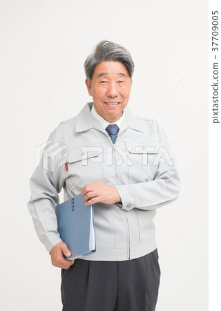Senior man working clothes Senior man working clothes 37709005