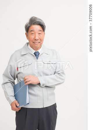 Senior man working clothes 37709006