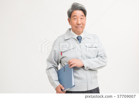 Senior man working clothes 37709007