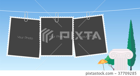 Collage of photo frames vector illustration Collage of photo frames vector illustration 37709285