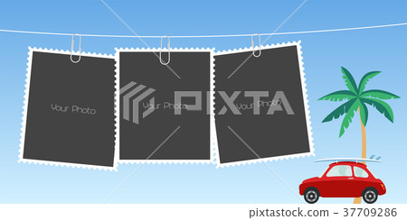 Collage of photo frames vector illustration 37709286