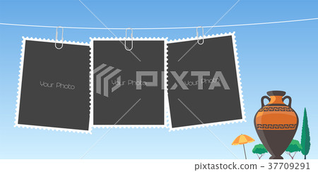 Collage of photo frames vector illustration Collage of photo frames vector illustration 37709291