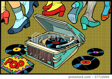 retro dancing gramophone 37710066