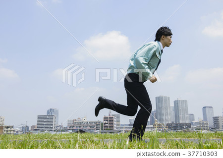Business businessman man run 37710303