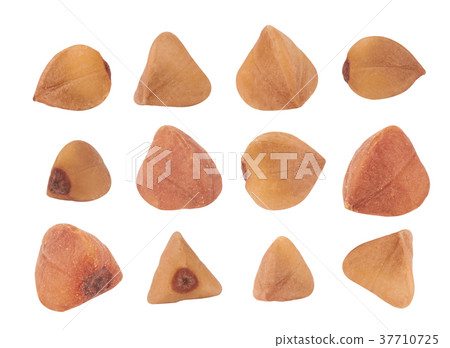 buckwheat grains isolated 37710725