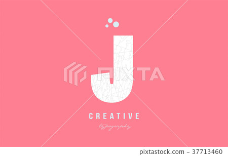 j  pink white  alphabet letter logo icon design 37713460