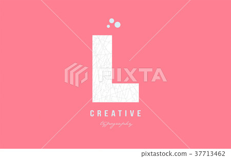 l  pink white alphabet letter logo icon design 37713462
