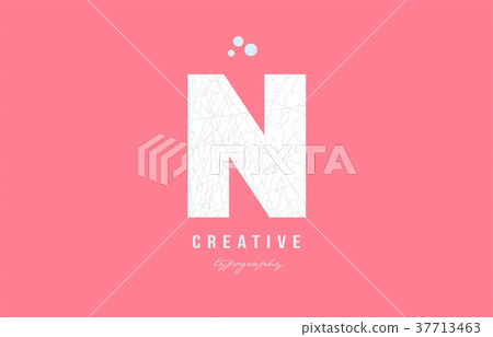 n  pink white l alphabet letter logo icon design 37713463