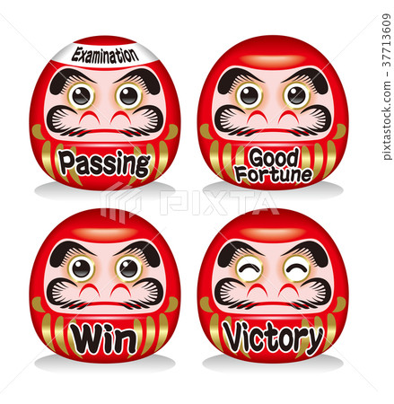 Illustration of Dharma (Dharma is a lucky item in Japan) Illustration of Dharma (Dharma is a lucky item in Japan) 37713609