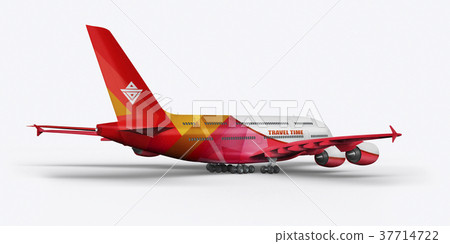 Passenger plane 3D render on a white background Passenger plane 3D render on a white background 37714722