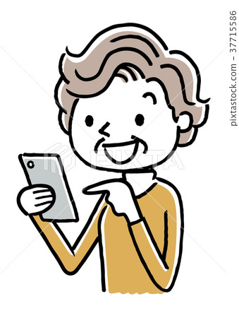 高級女士：智能手機 37715586