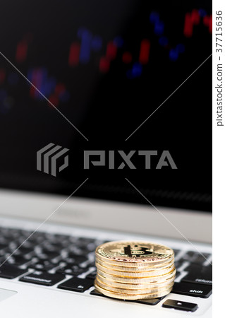Trading image of virtual currency and bitcoin Trading image of virtual currency and bitcoin 37715636