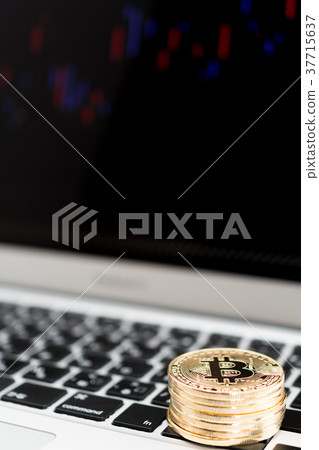 Trading image of virtual currency and bitcoin Trading image of virtual currency and bitcoin 37715637