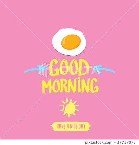 Fried Egg vector illustration. good morning 37717075