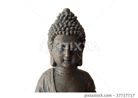 Portrait of Buddha statue isolated on white 37717717