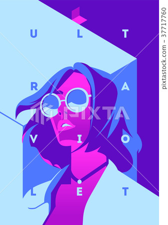 Fashion portrait of a model girl and neon light Fashion portrait of a model girl and neon light 37717760
