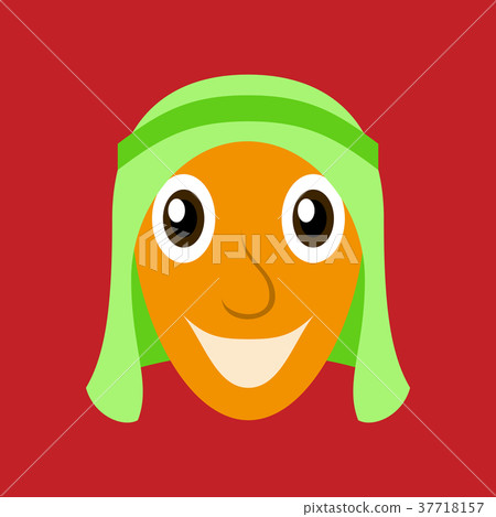 flat icons on theme Arabic business arabic man 37718157