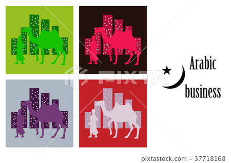 assembly of flat icons on theme Arabic business assembly of flat icons on theme Arabic business 37718168