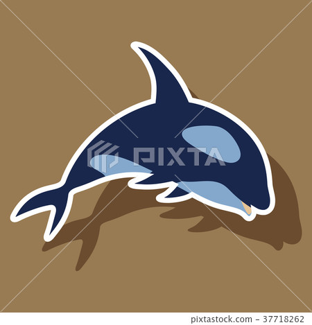 paper sticker on theme Save whales. killer whale 37718262