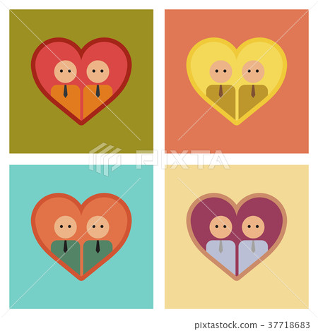 assembly flat icons gays in the heart assembly flat icons gays in the heart 37718683