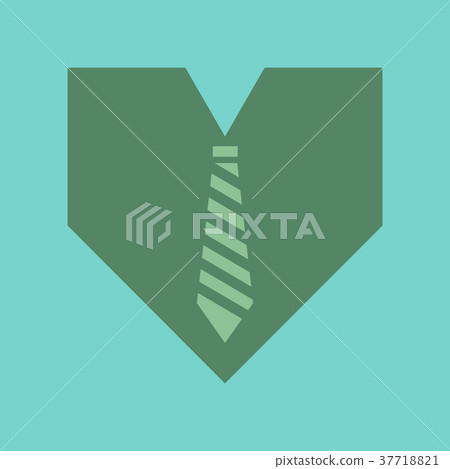 flat icon on stylish background heart tie flat icon on stylish background heart tie 37718821