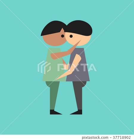flat icon on stylish background gay lovers 37718902