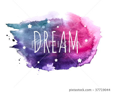Believe Word with Stars on Hand Drawn Watercolor Believe Word with Stars on Hand Drawn Watercolor 37719044