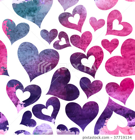 Heart Love Seamless Pattern Background Vector - Stock Illustration ...