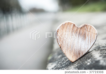 wooden heart in outdoor - Love conce wooden heart in outdoor - Love conce 37719308