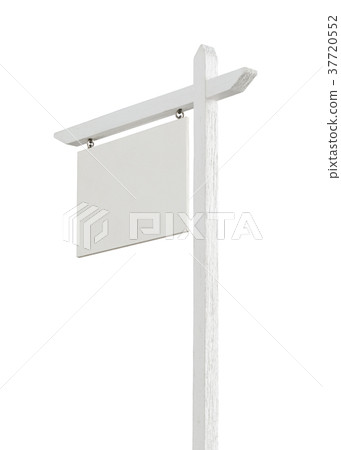 Blank Real Estate Sign Isolated White Background 37720552