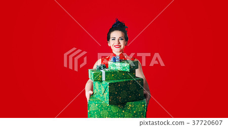 Beauty woman smiles with gifts #2 Beauty woman smiles with gifts #2 37720607