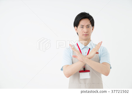Male staff of polo shirt with apron Male staff of polo shirt with apron 37721502